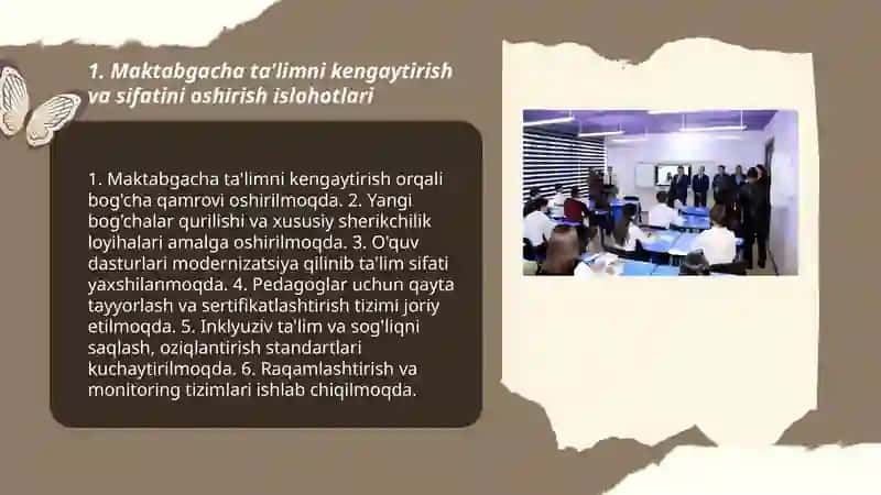 O‘zbekiston Respublikasida talim sohasidagi amalga oshirilgan islohatlar 3