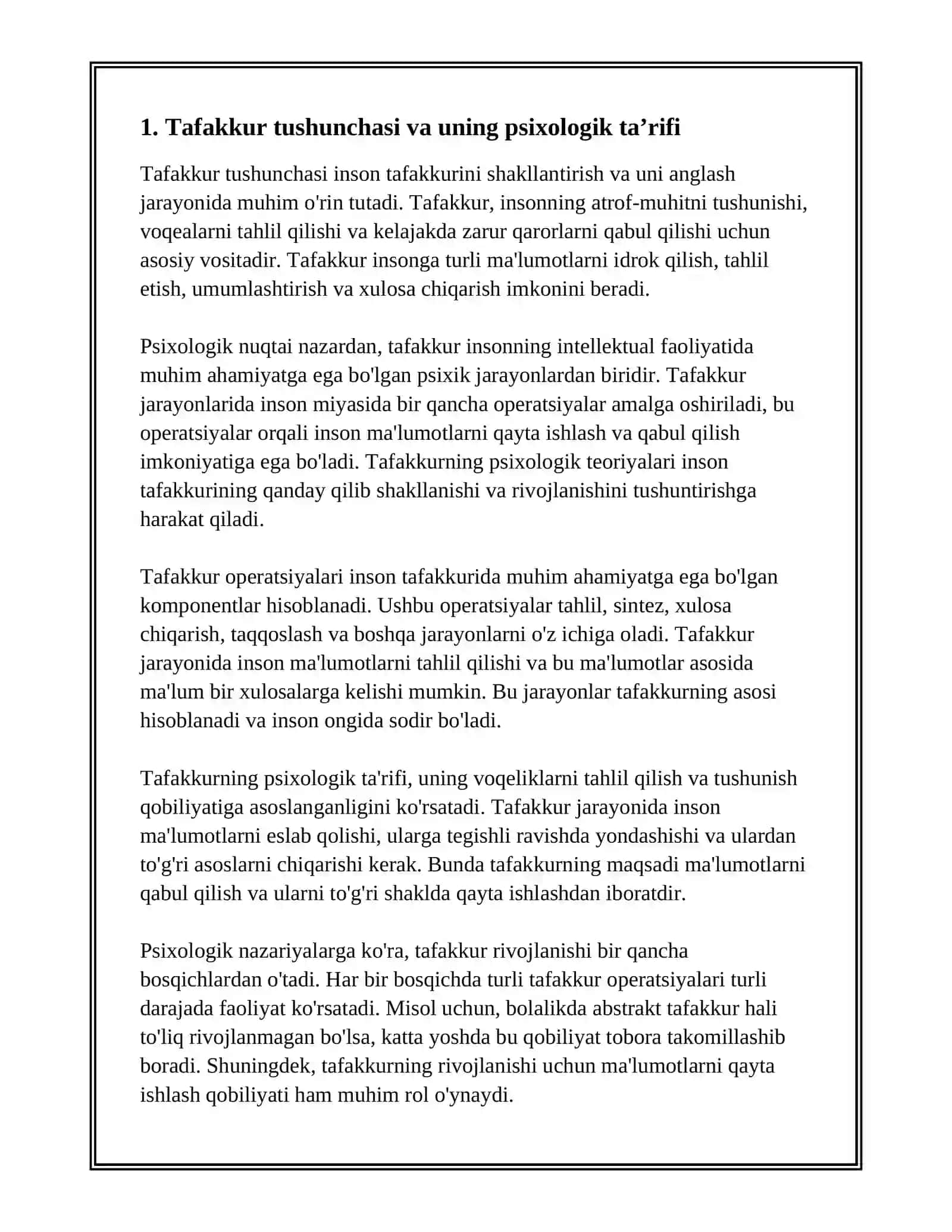 TAFAKKUR BORASIDAGI PSIXOLOGIK NAZARYALARI 3