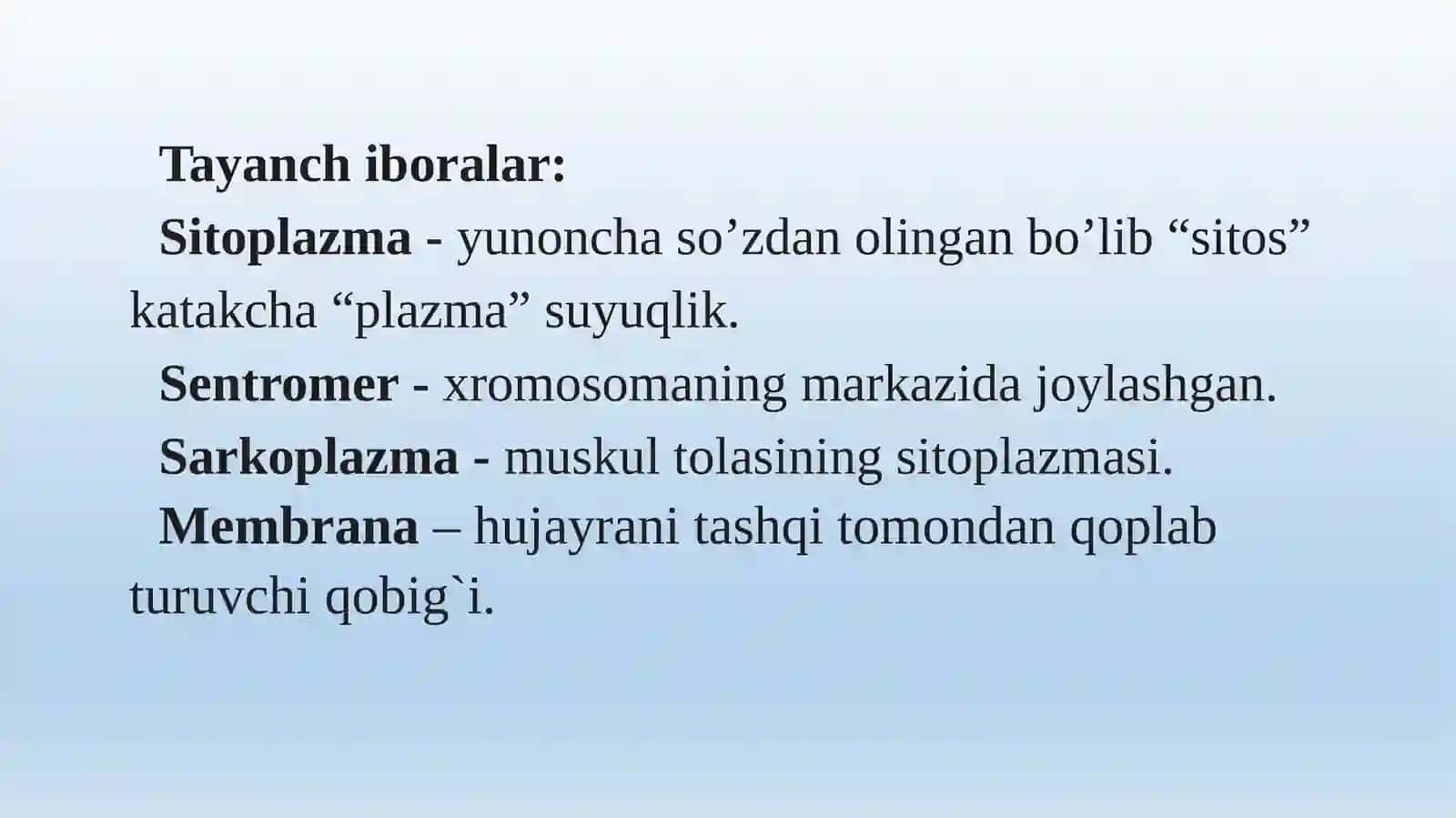 Hujayraning oziqlanishi rivojlanishi va ko`payishi 3