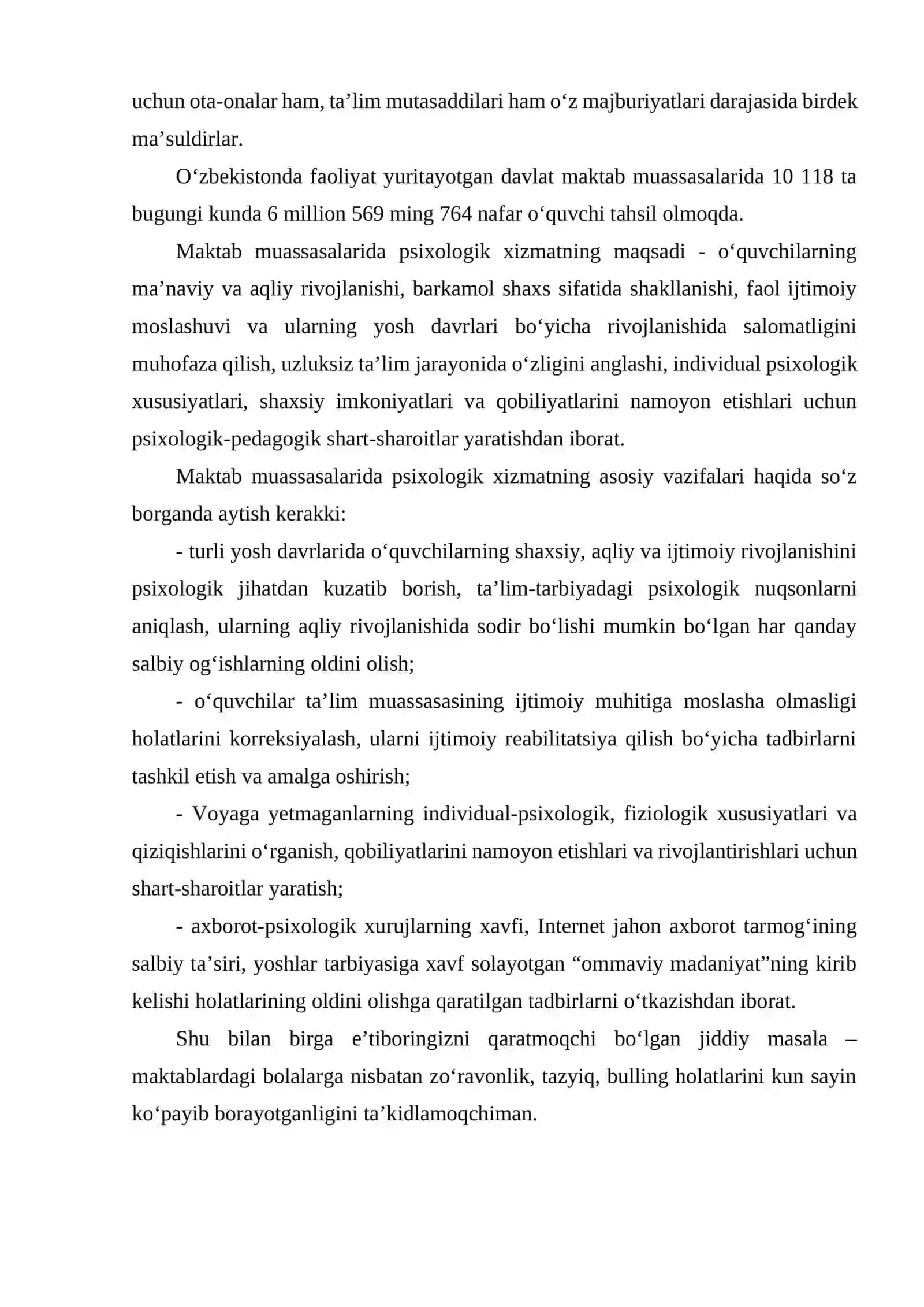 OʻQUVCHINING MAKTABDAGI BURCHLARI 3