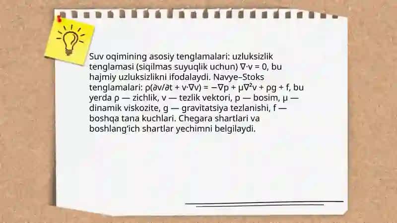 Suvlar gidrodinamikasi 3