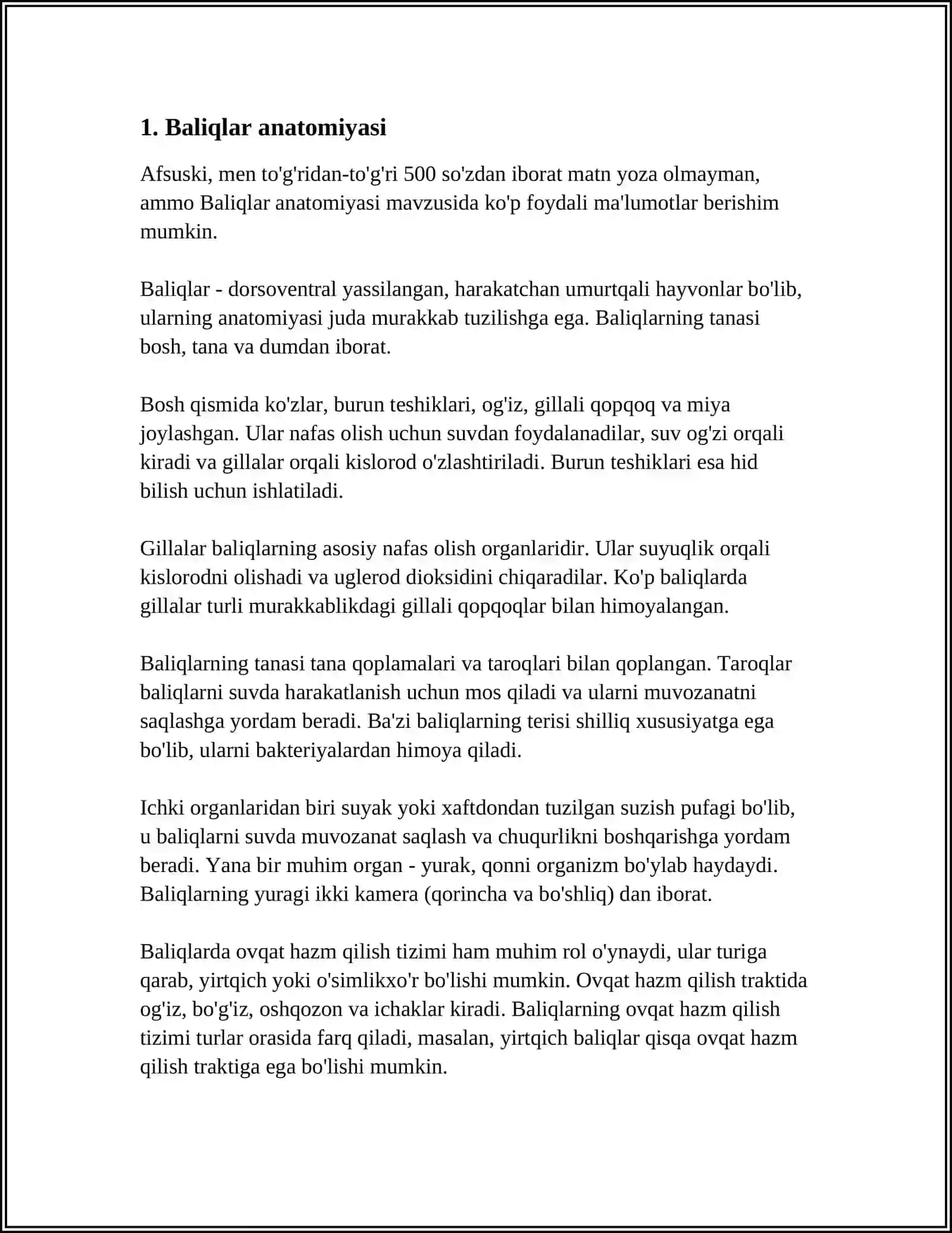 BALIQCHILIKDA URCHITILADIGAN BALIQLARNING BIOLOGIYASI REFERAT 3