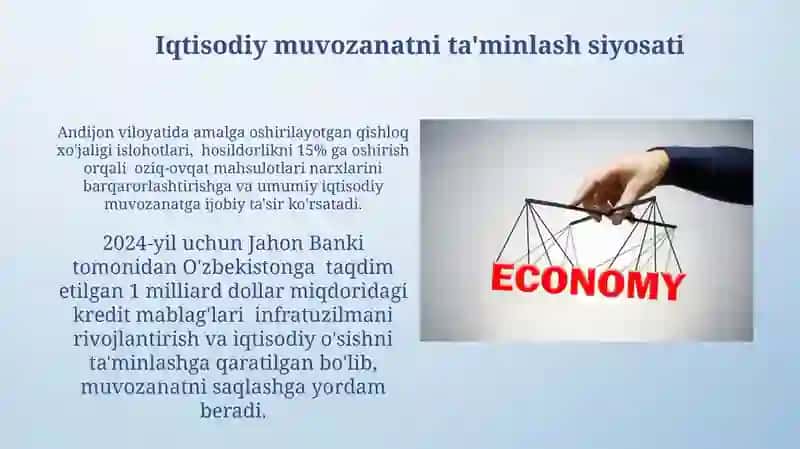 Milliy iqtisodiyotning muvozanati 3