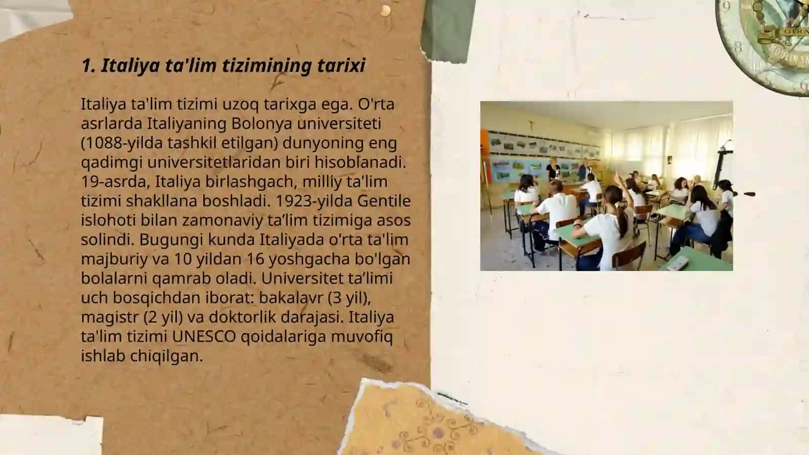 Italiya ta'lim tizimining rivojlanish yo'llari va qiyosiy tahlili 3