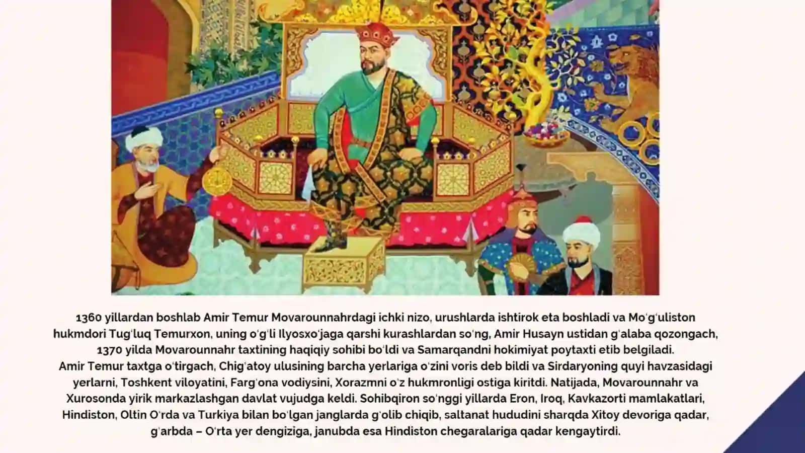 AMIR TEMUR hayoti vaijodi slayt 3