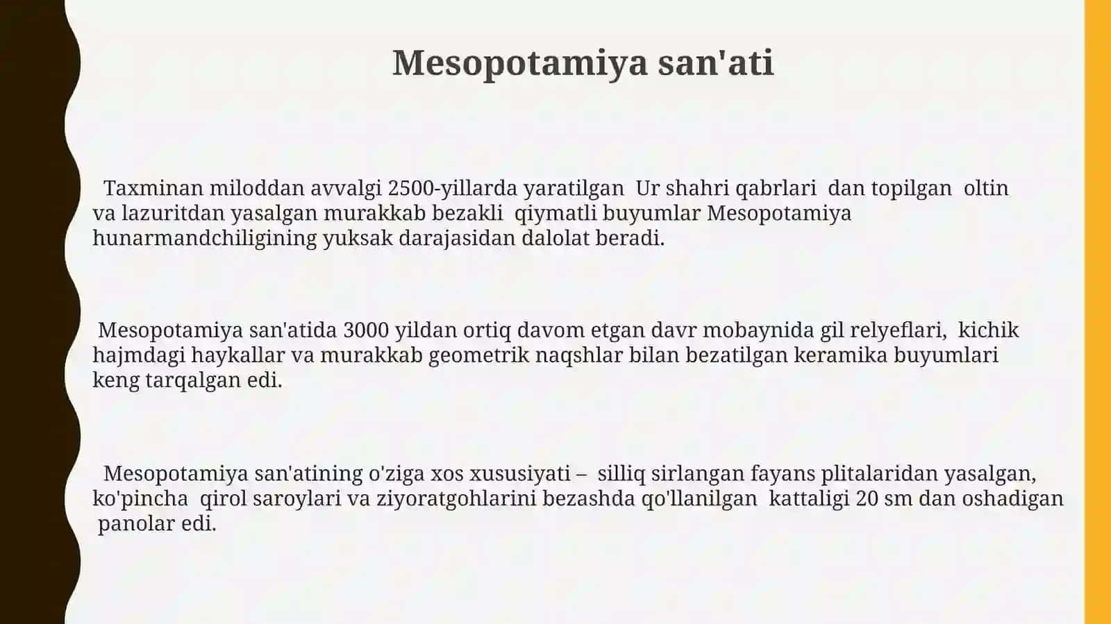 Mesopotamiya san'ati 3