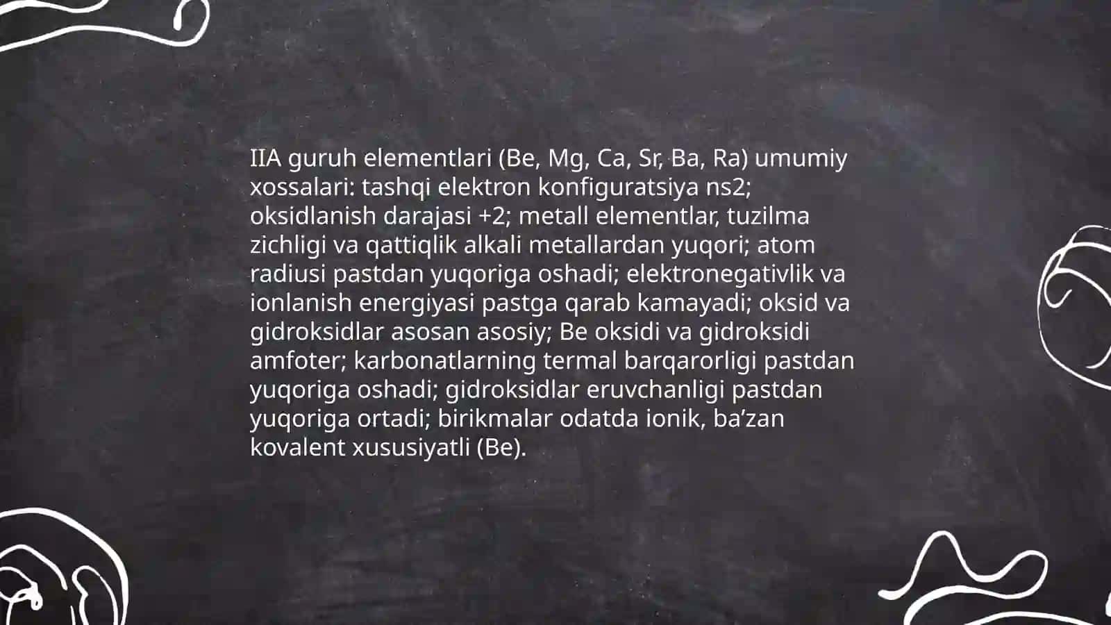 IIA guruh elementlari 3