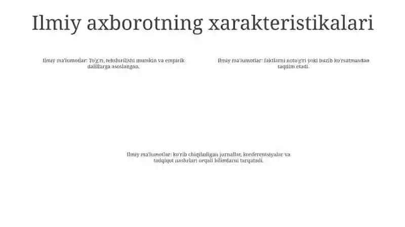 Ilmiy Va Ommaviy Axborotning Qiyosiy Tahlili 3