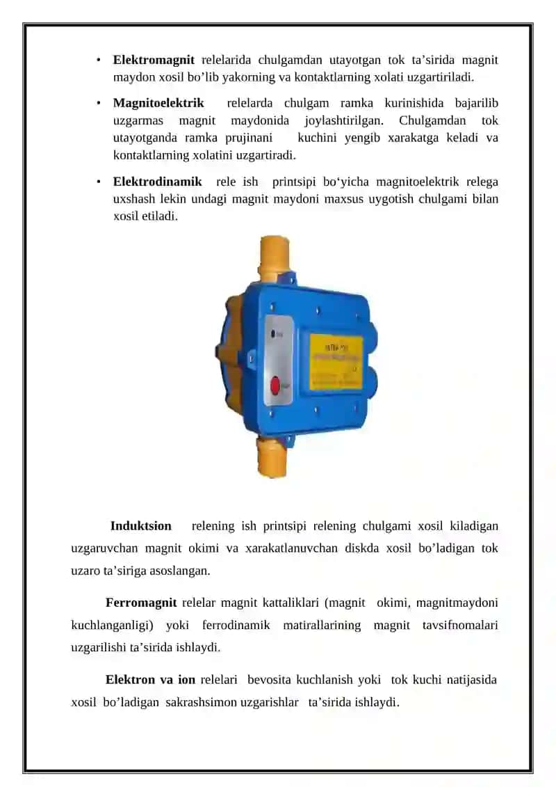 Elektromagnitli relelar 3