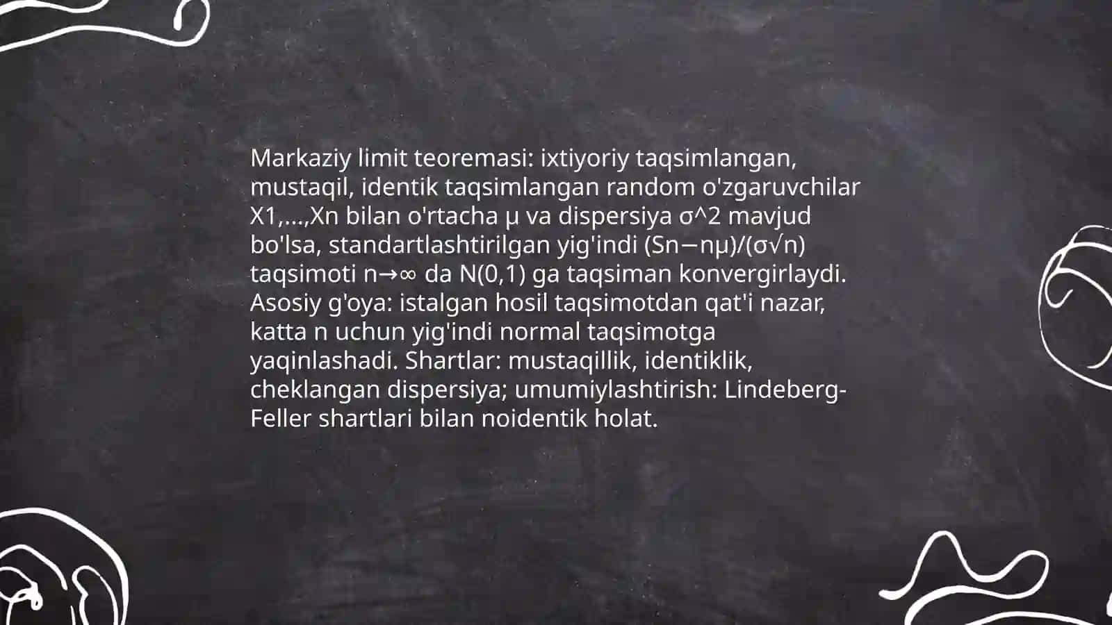 Markaziy limit teorema haqida tushuncha 3