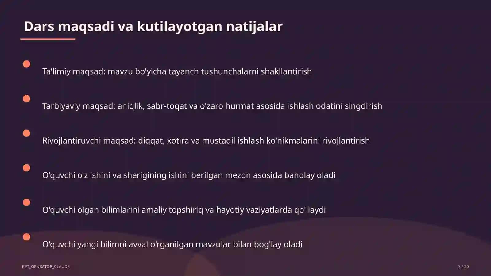 Yangi Milliy o'quv dasturi: asosiy o'zgarishlar 3