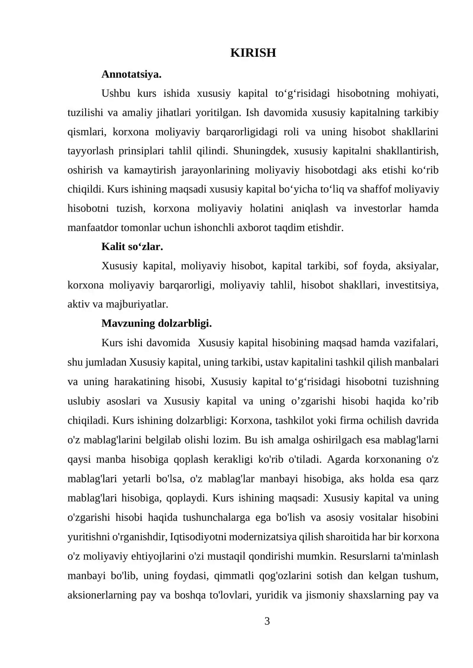 Xususiy kapital to'grisidagi hisobotni tuzish 3