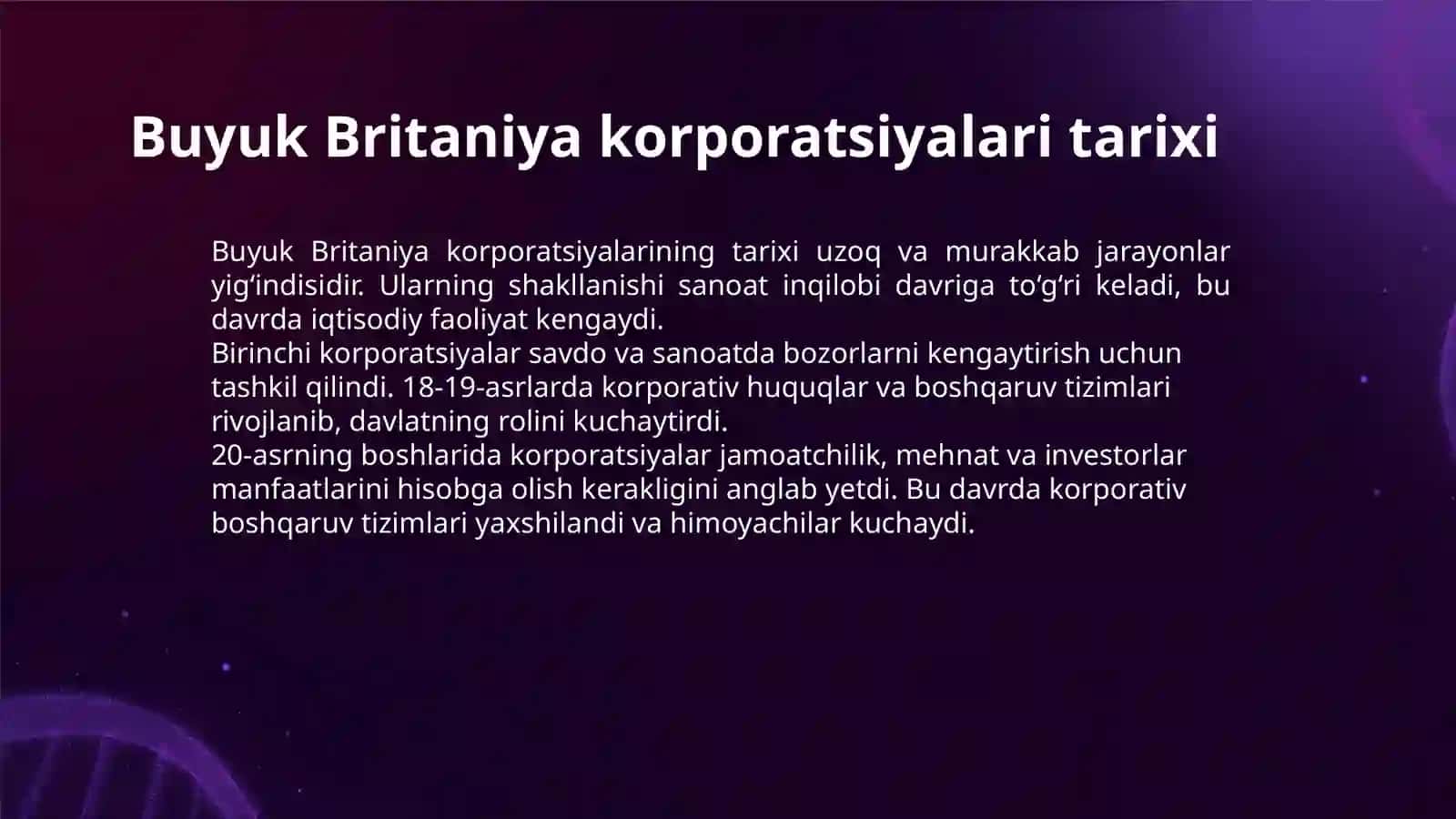 KORPORATSIYA ISHTIROKCHILARINING MANFAATLARINI HIMOYA QILISHDA BUYUK BRITANIYA TAJRIBASI 3