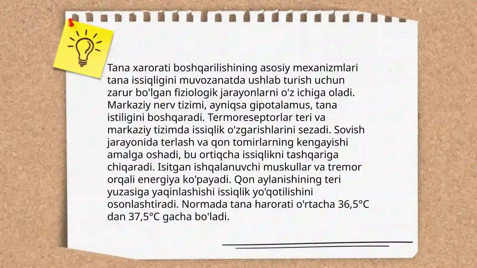 Tana xarorati boshqarilishi va ayiruv jarayonlarining yosh xususiyatlari 3