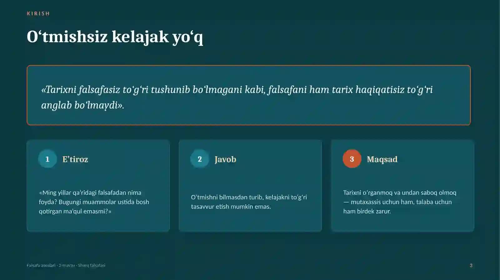 Falsafiy tafakkur tarixi 3
