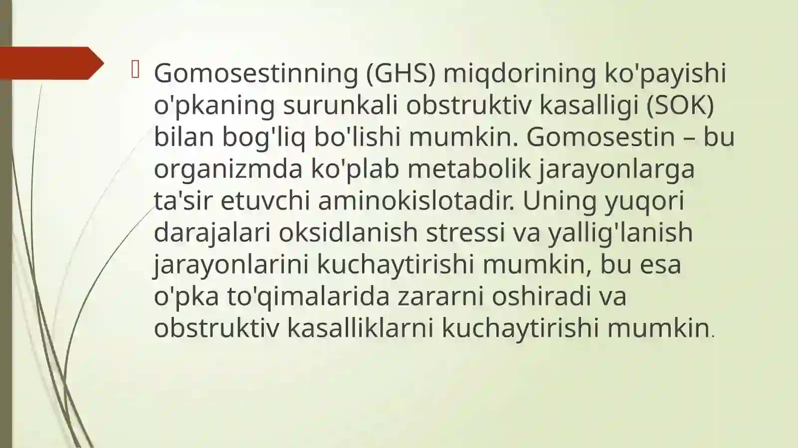 Gomosestinning o’pkaning surunkali obstruktiv kasalligi rivojlanishiga ta’siri 3