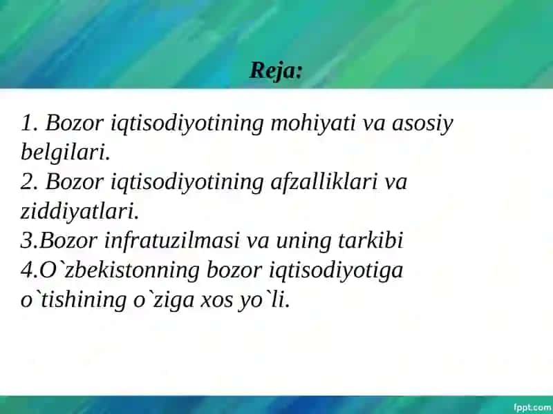 Bozor infatuzilmasi va uning unsurlari 3