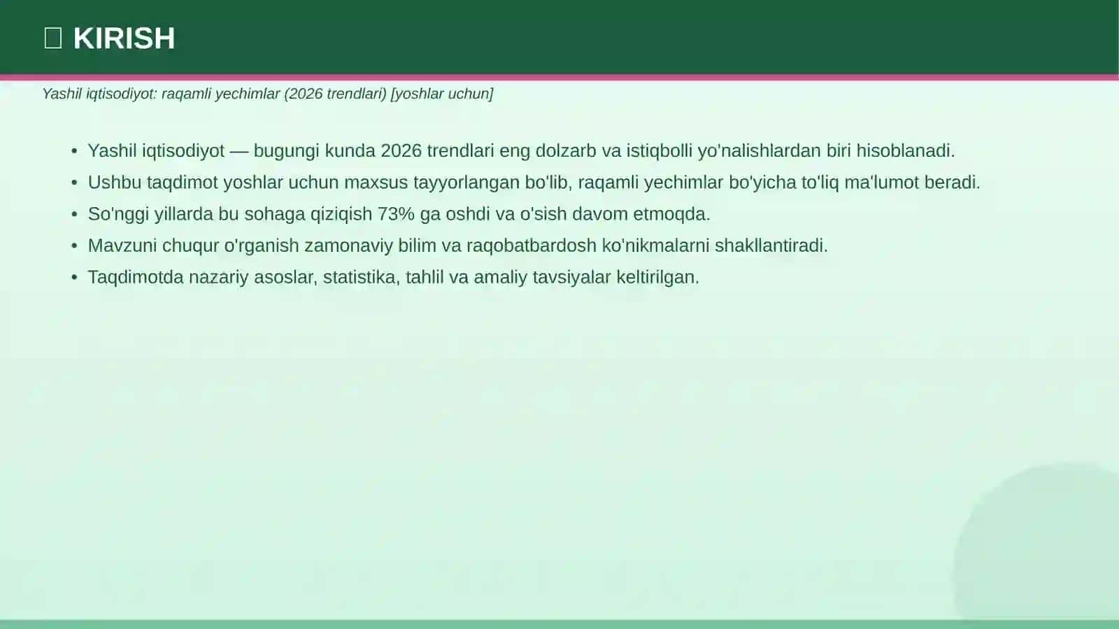 Yashil iqtisodiyot: raqamli yechimlar (2026 trendlari) 3