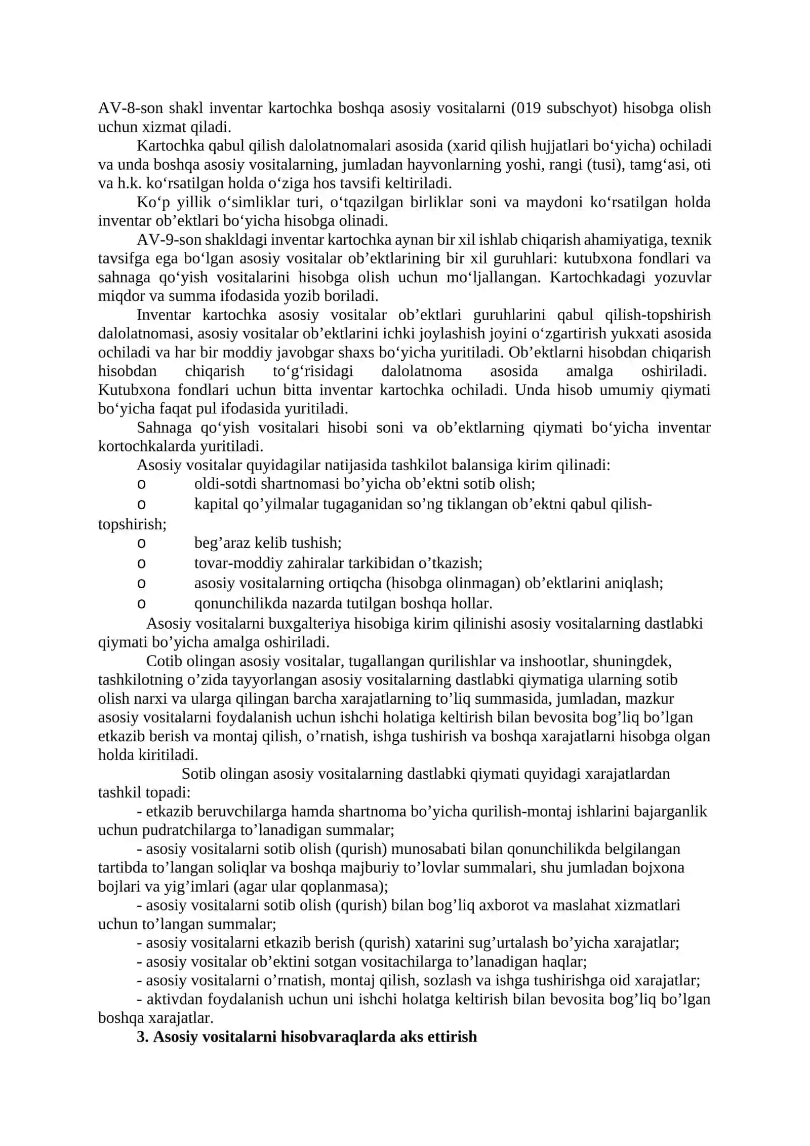 Byudjet TASHKILOTLARIDA ASOSIY VOSITA VA NOMODDIY AKTIVLAR HISOBI 3