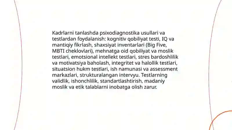 Iqtisod va biznes sohasida psixologiya.kadrlarni tanlash va boshqarish psixologiyasi 3