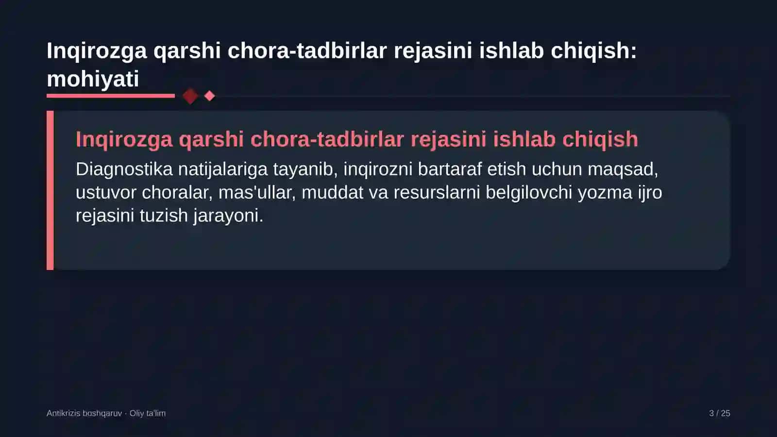 Kiberxavfsizlik sohasida inqirozga qarshi chora-tadbirlar rejasini ishlab chiqish 3
