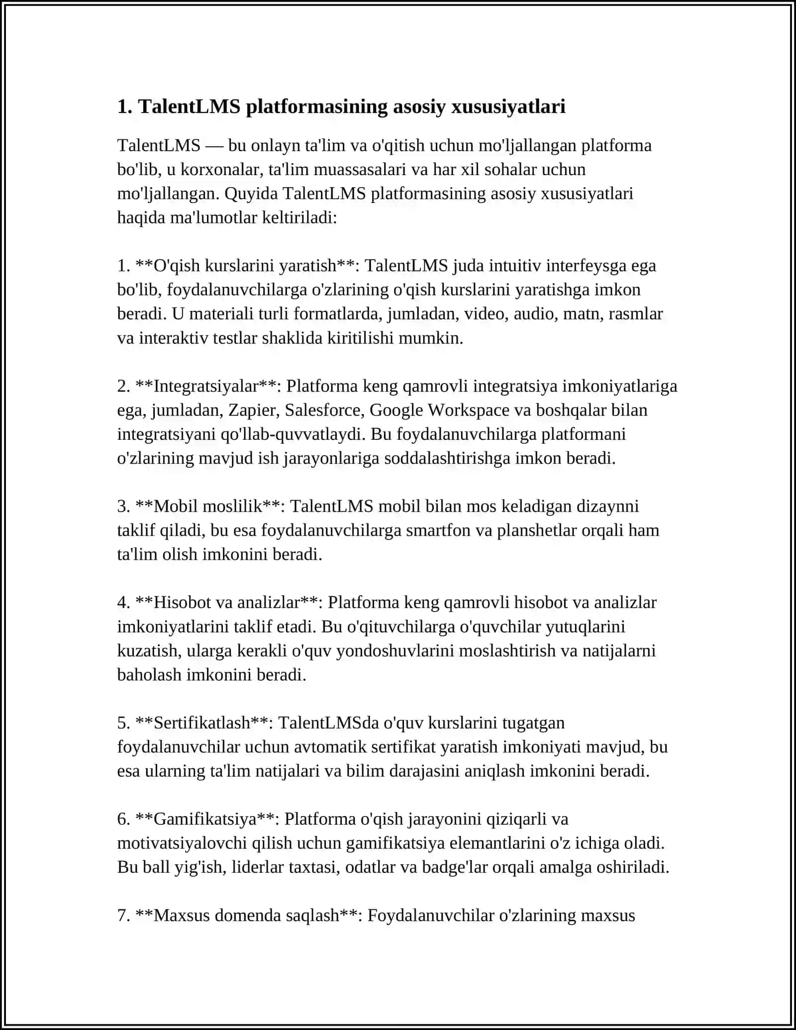 TALENTLMS XUSUSIYATLARI 3