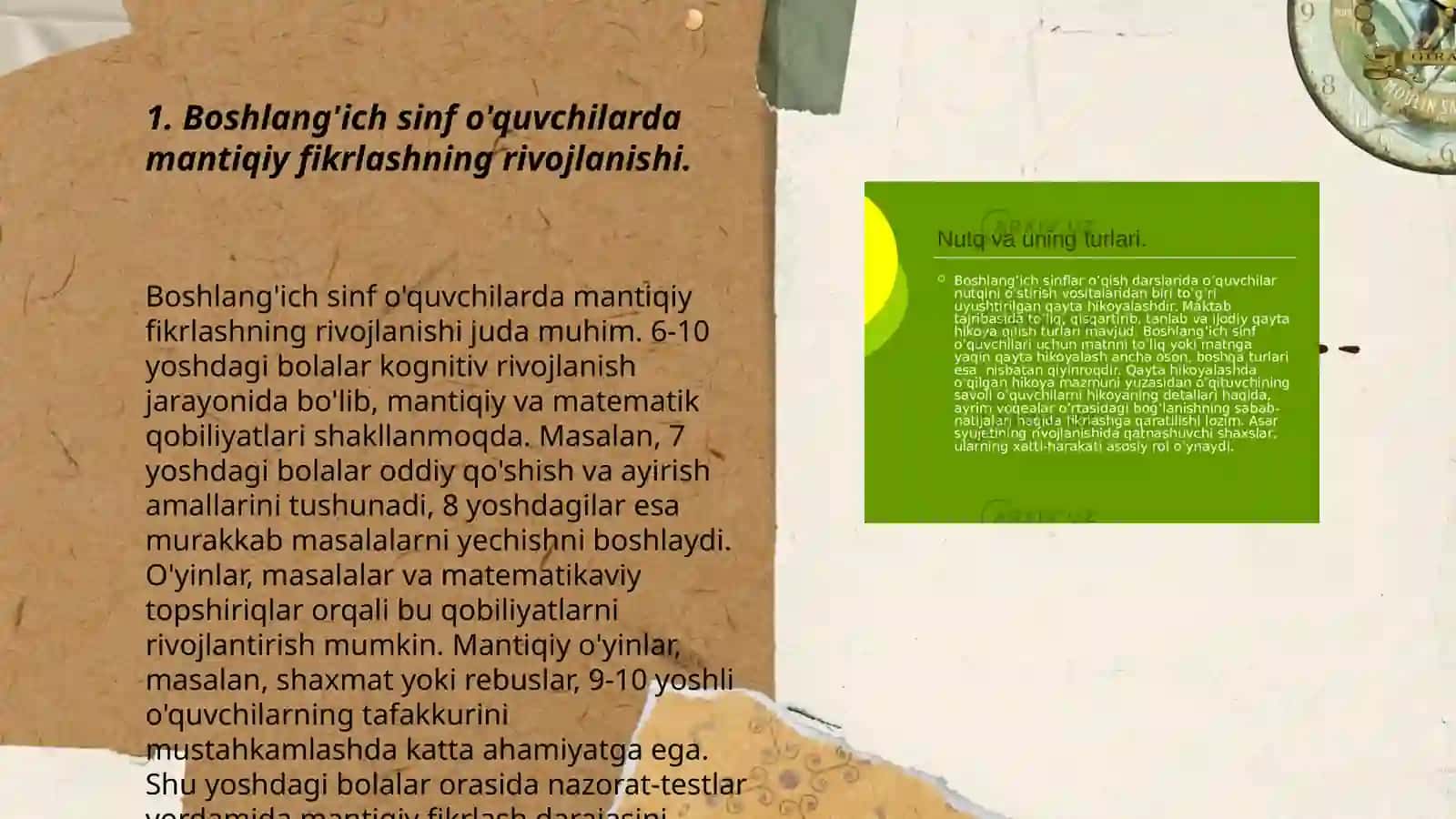 Boshlang'ich sinf o'quvchilarida mantiqiy fikrlashni shakllantirishningumumiy masalalari 3