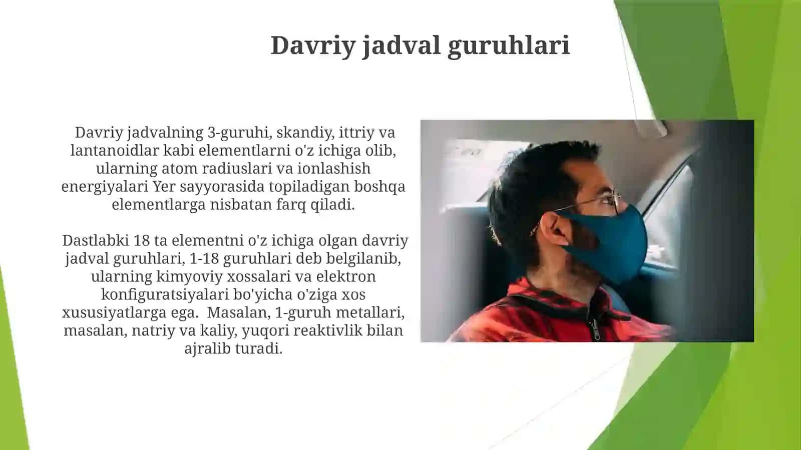 Atomlarning davriy va davriy boʻlmagan xossalari 3