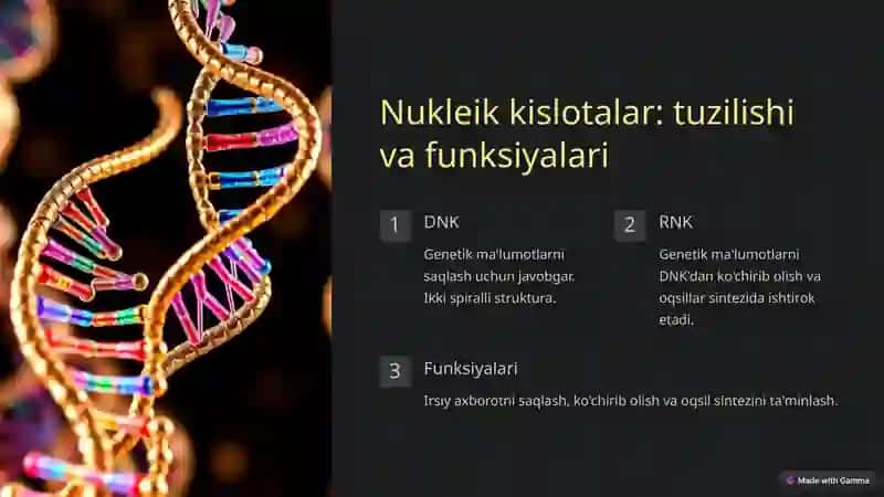 Irsiyatning molekular asoslari 3