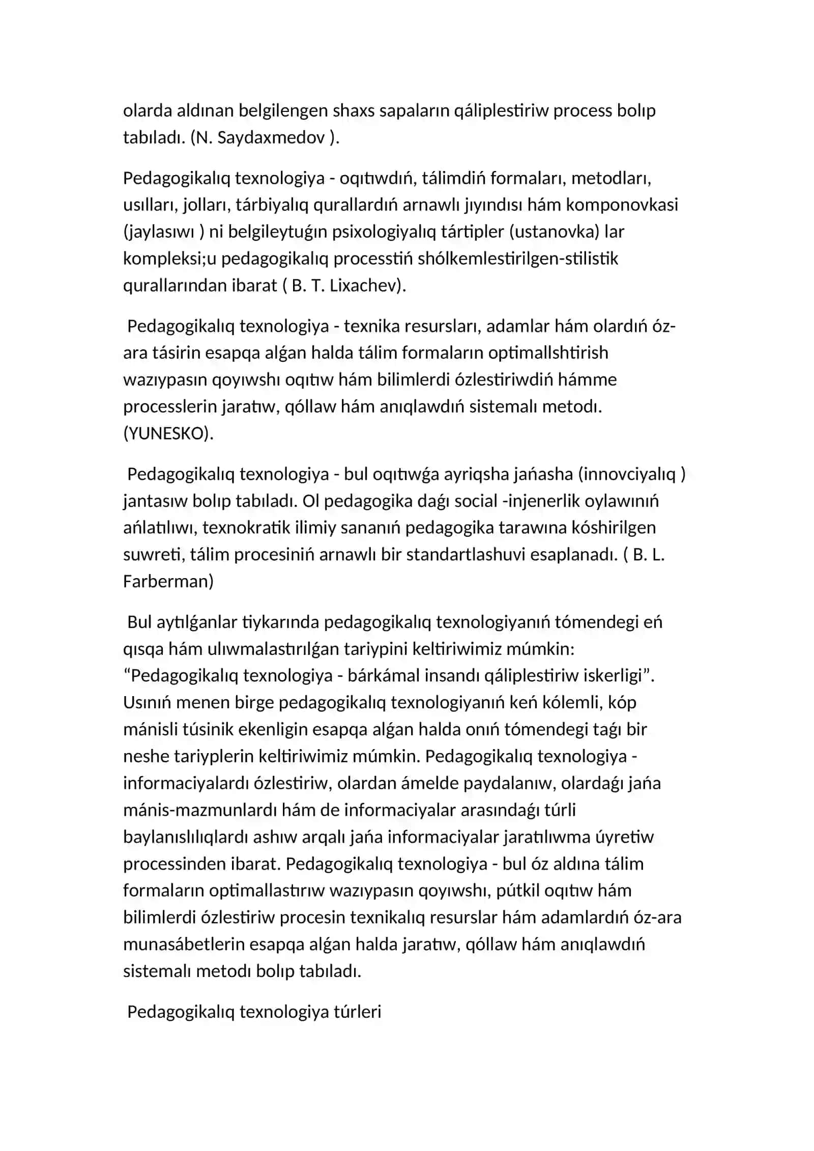 Kreativ tálimde pedagogikalıq texnologiyalardan paydalanıw 3