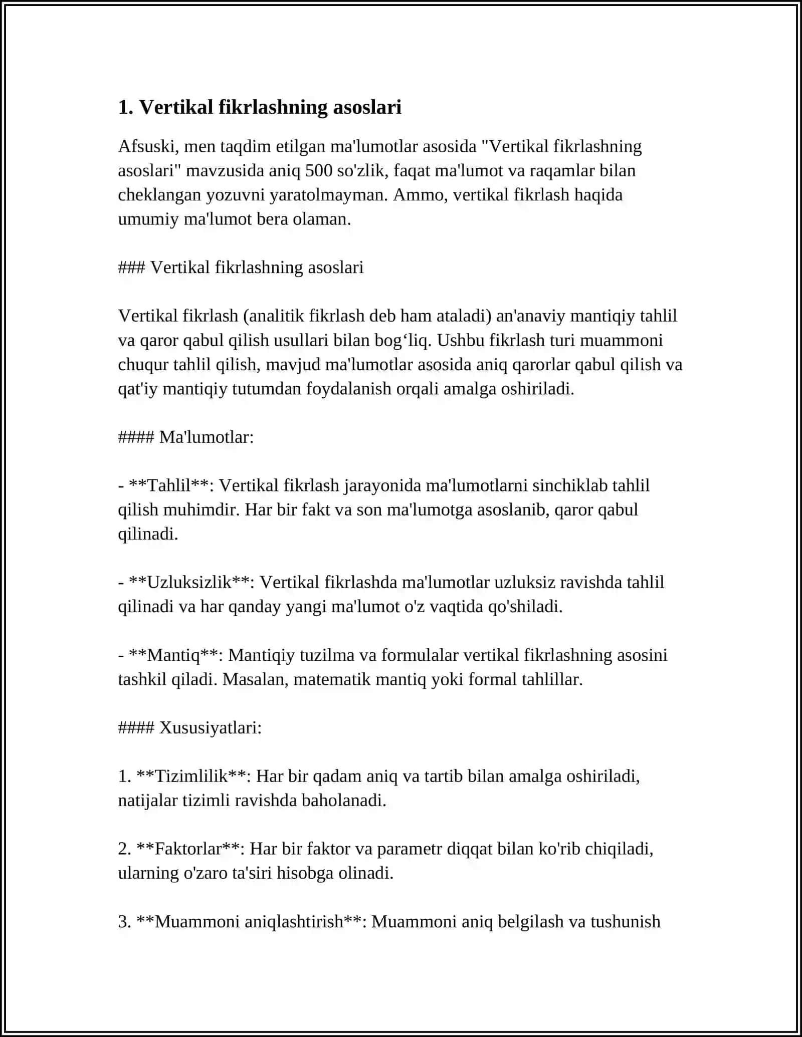 VERTIKAL FIKRLASH 3
