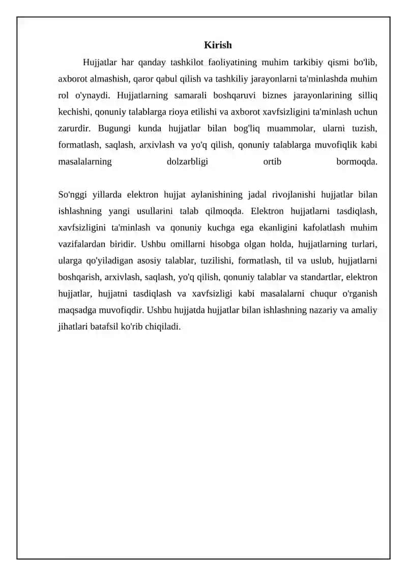 Hujjatlarni boshqarish, saqlash va xavfsizlik 3
