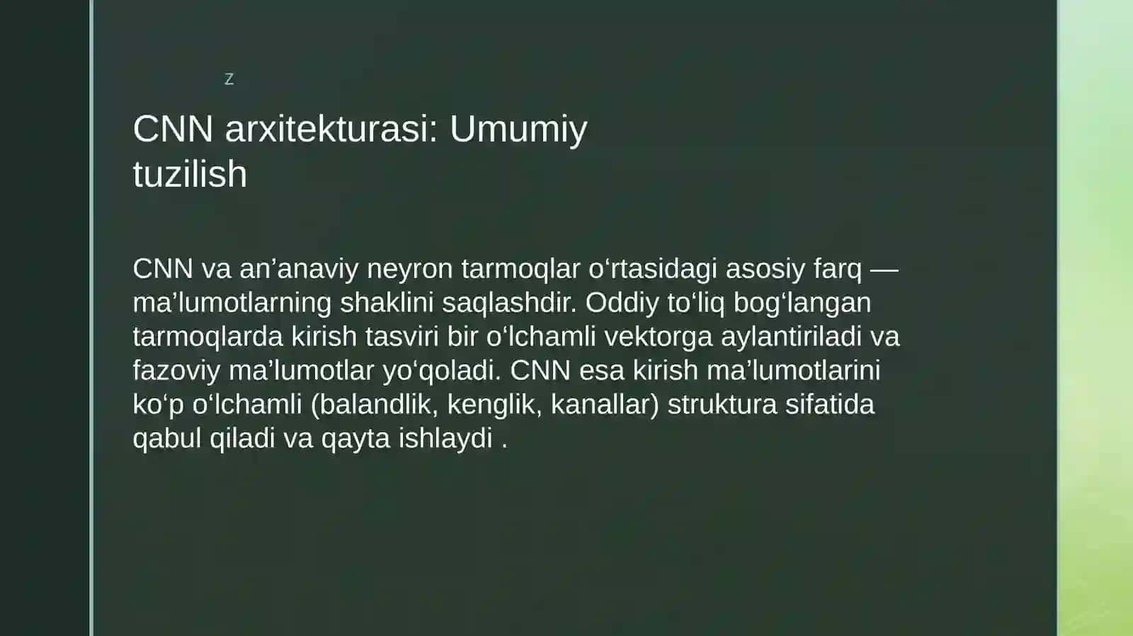 Konvolyusion neyron tarmoq 3