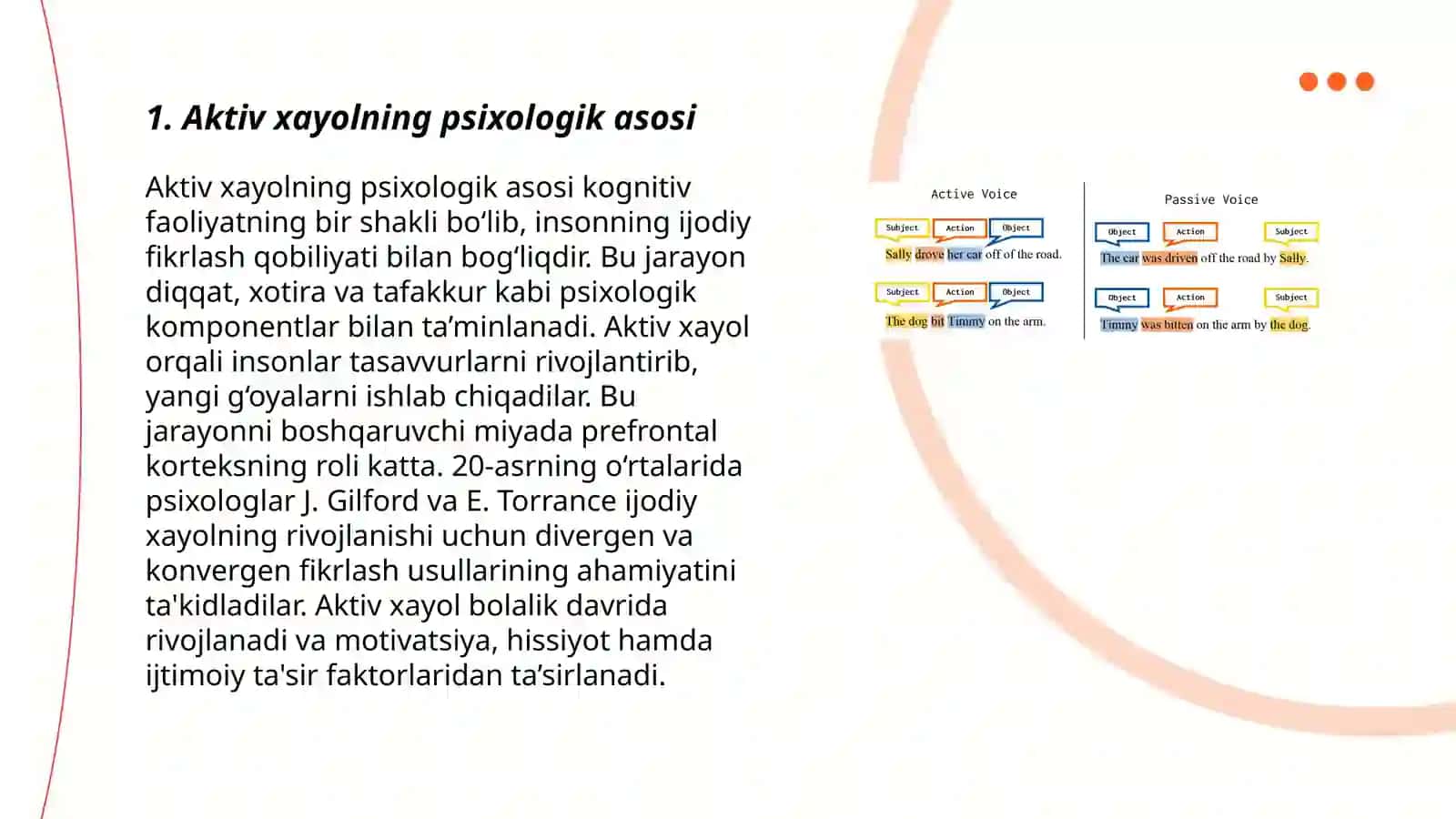 Aktiv va passiv xayol natijalari 3