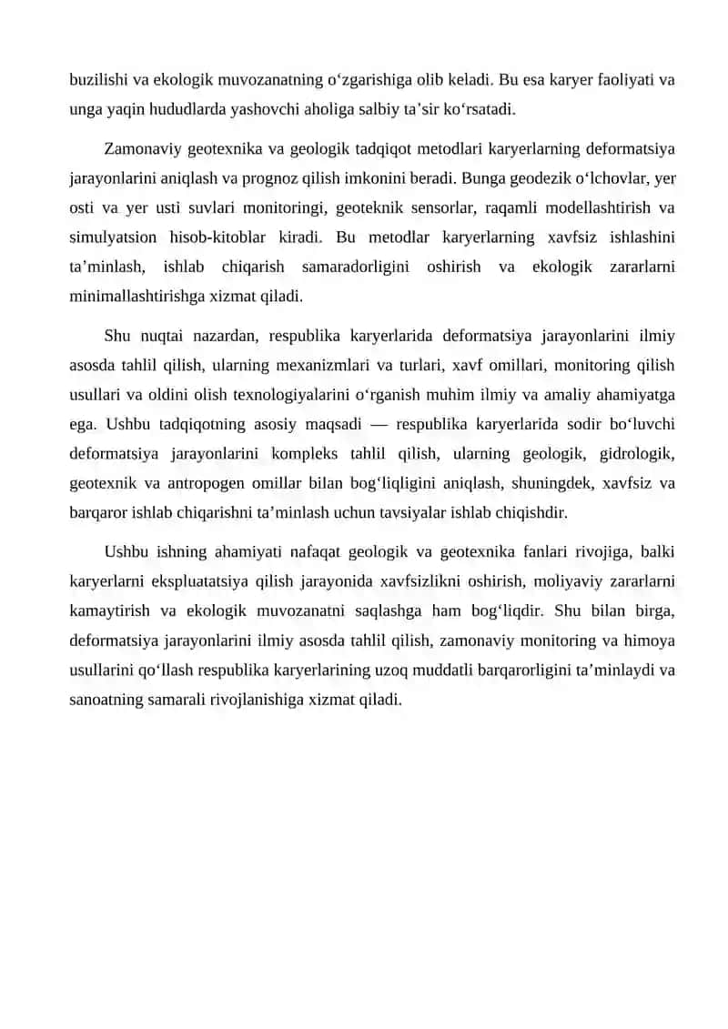 RESPUBLIKA KARYERLARIDA SODIR BO'LUVCHI DEFFORMATSIYA JARAYONLARINI TAHLIL QILISH 3