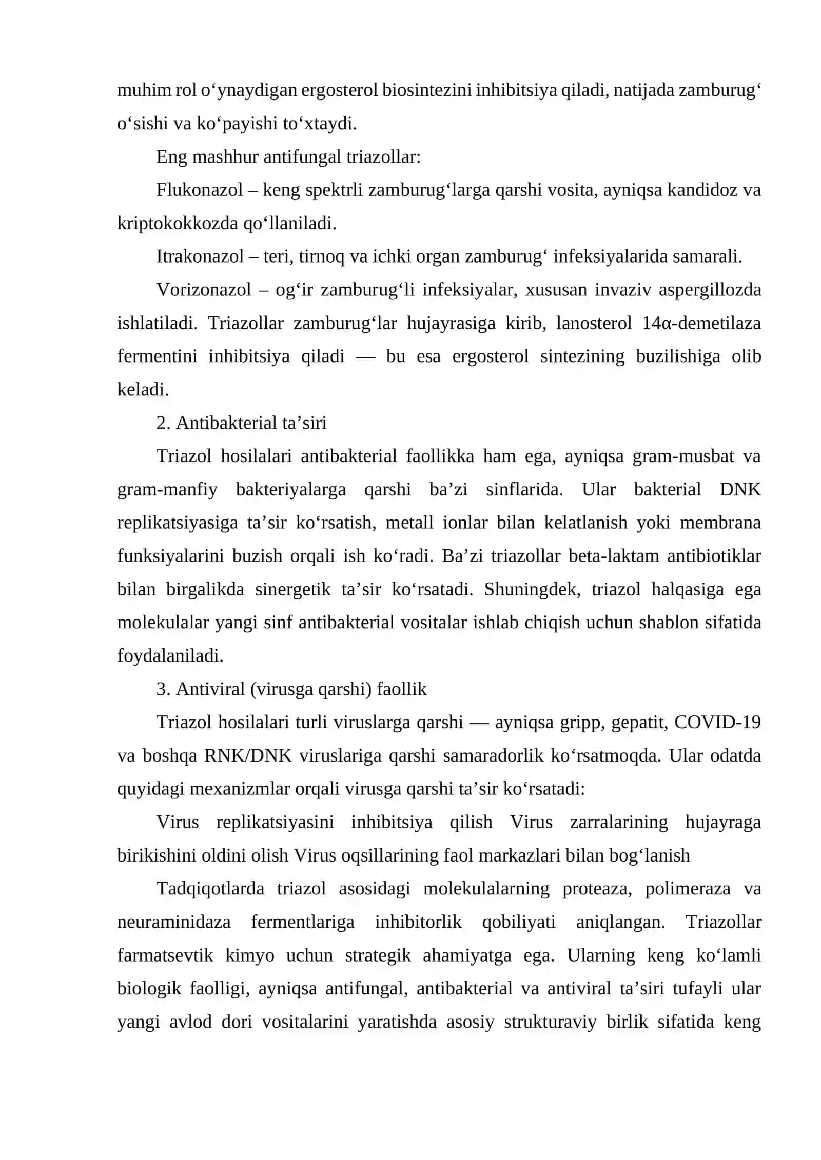1,2,3, TRIAZOLLAR. ULARING TUZILISHI XOSILALARI VA NOMLANISHI 3