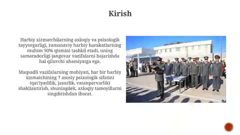 XARBIY XIZMATCHILARNING AXLOQIY RUHIY TAYYORGARLIGI 3