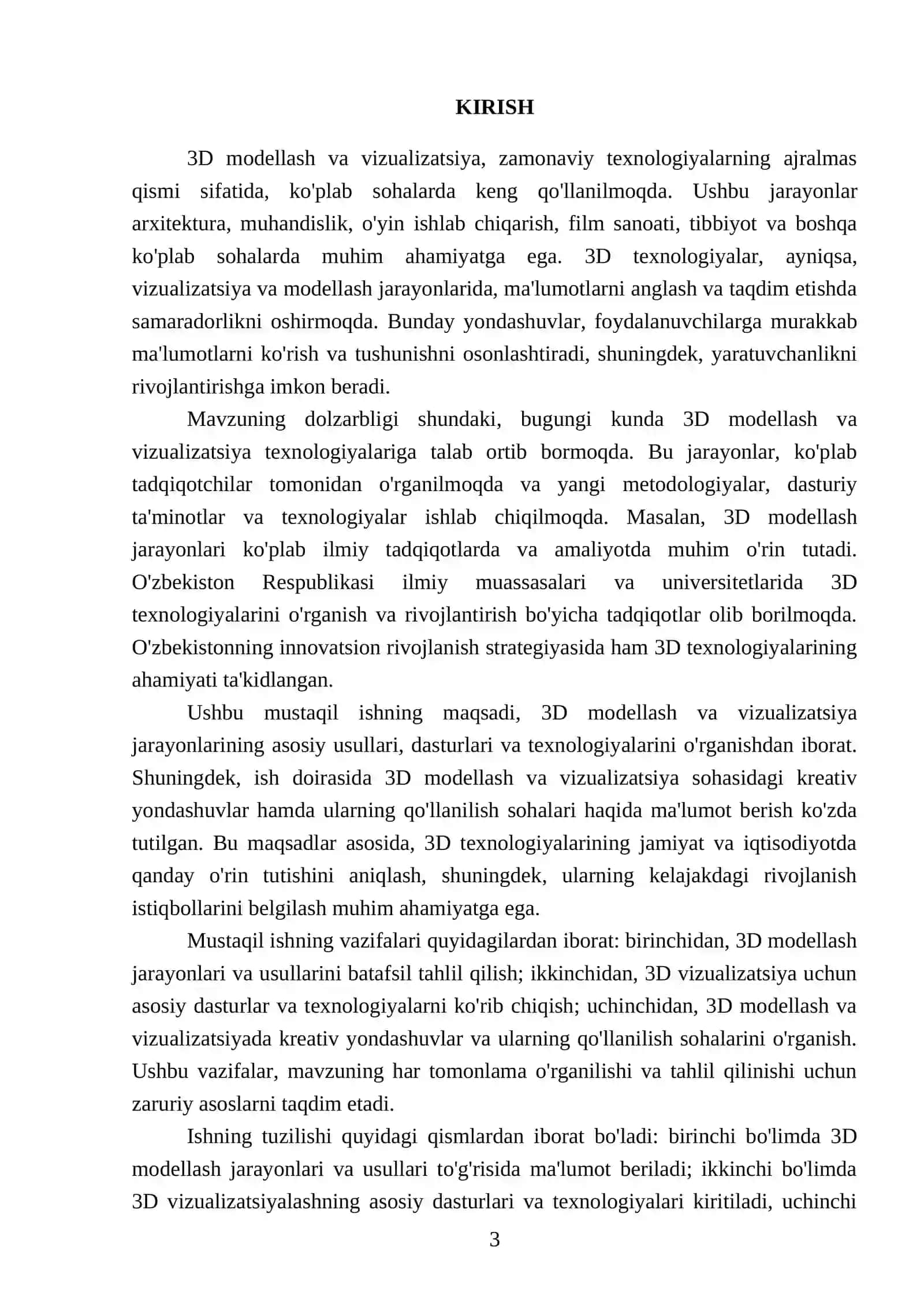 3D modellash va vizualizatsiya asoslari 6 3