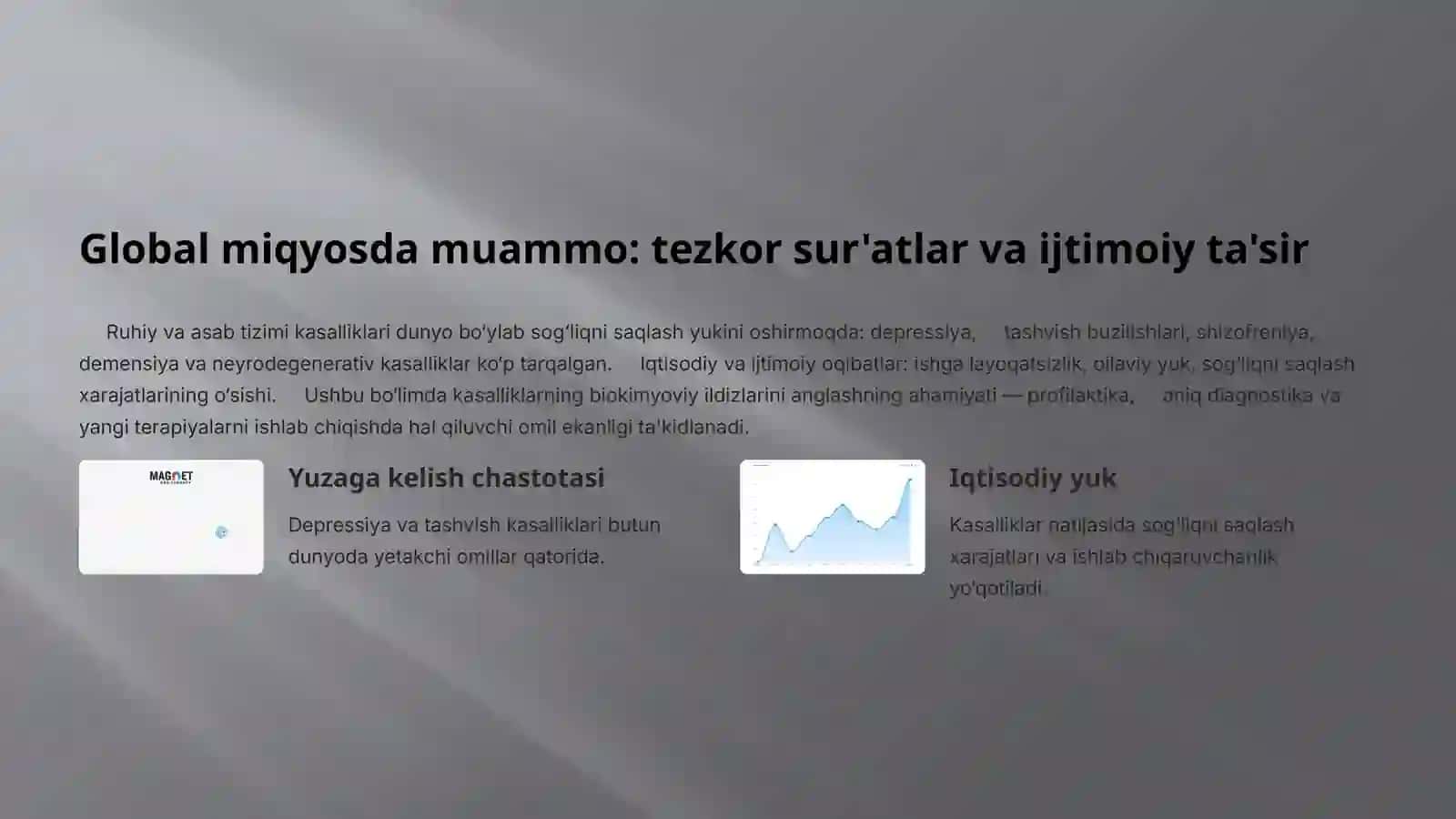 Ruhiy va asab tizimi kasalliklarining biokimyoviy mexanizmlari 3