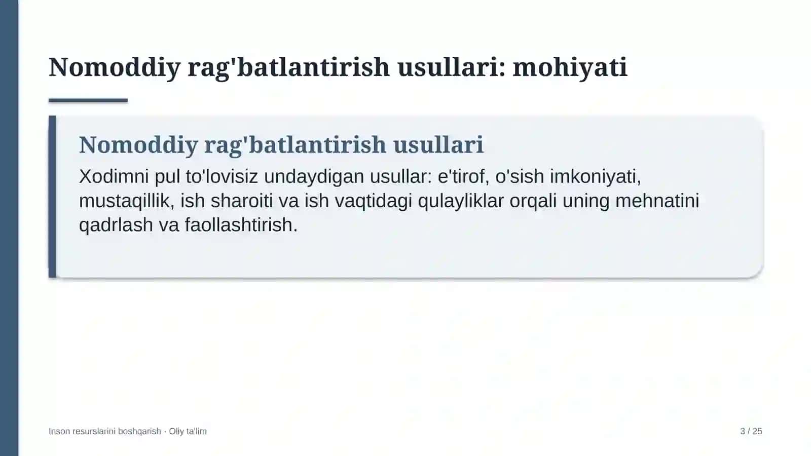 Gaz ta'minoti korxonalarida nomoddiy rag'batlantirish usullari 3