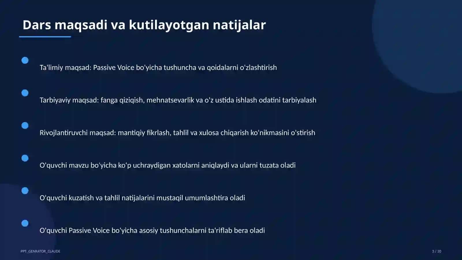 Passive Voice (9-sinf) 3