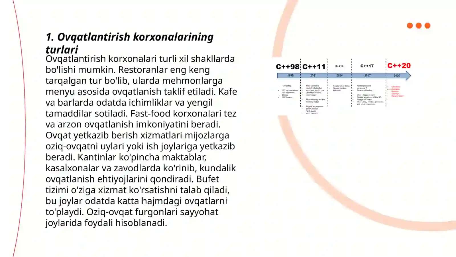 Ovqatlantirish korxonalari va ularning tasniflanishi 3