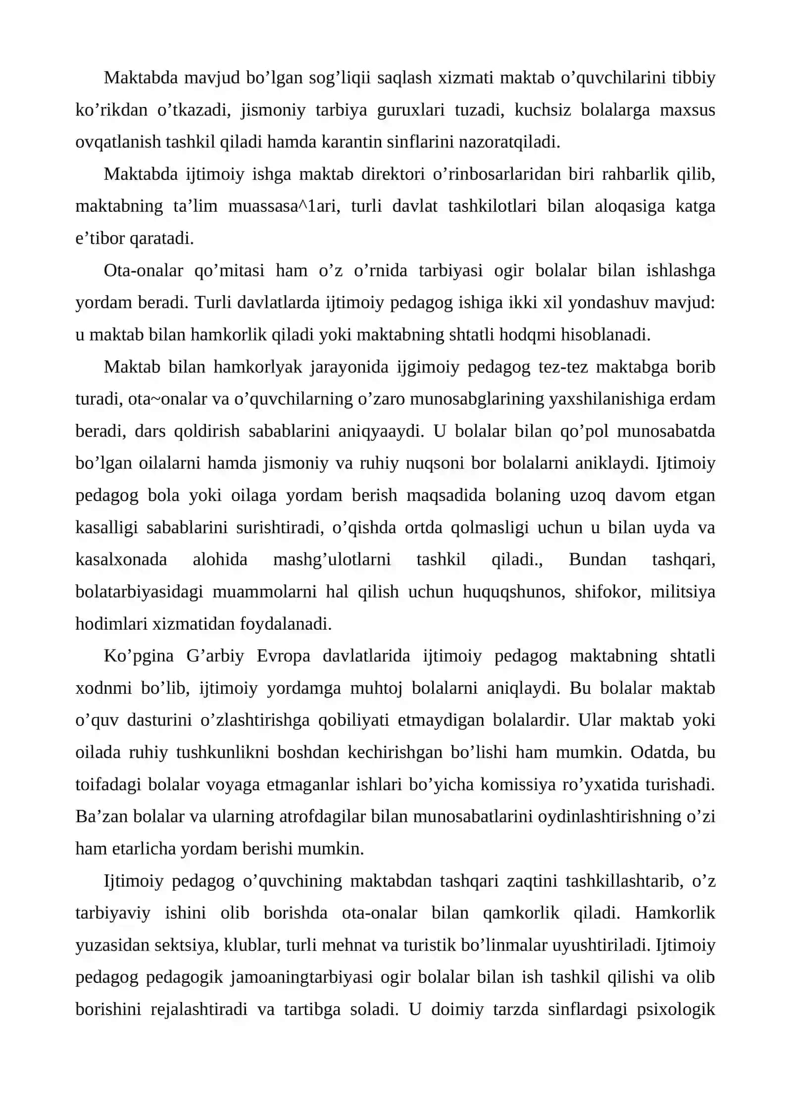 Ijtimoiy pedagogning maktab yoshidagi bolalar bilan olib boradigan faoliyati 3