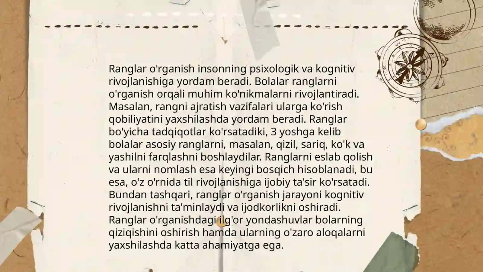 Ranglar O'rganish 3