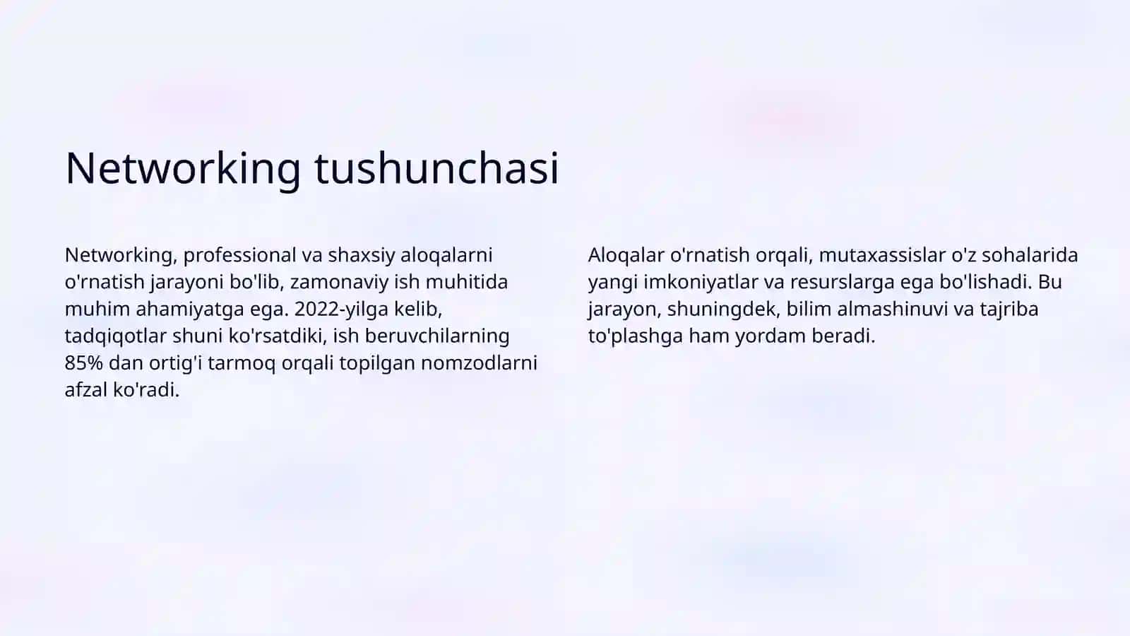 Networking aloqa hududi sifatida 3