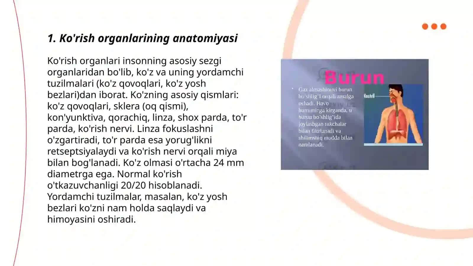 Koʼrish va eshitish organlarining xususiyati va gigiyenasi. Yaqindan koʻrish va uni oldini olish 3