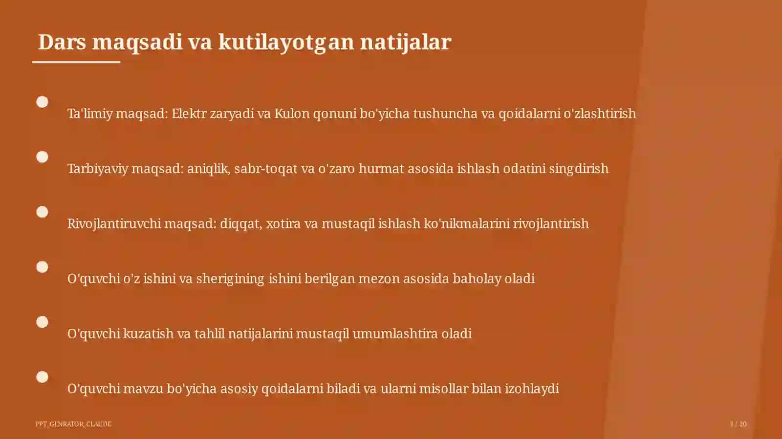 Elektr zaryadi va Kulon qonuni (8-sinf) 3