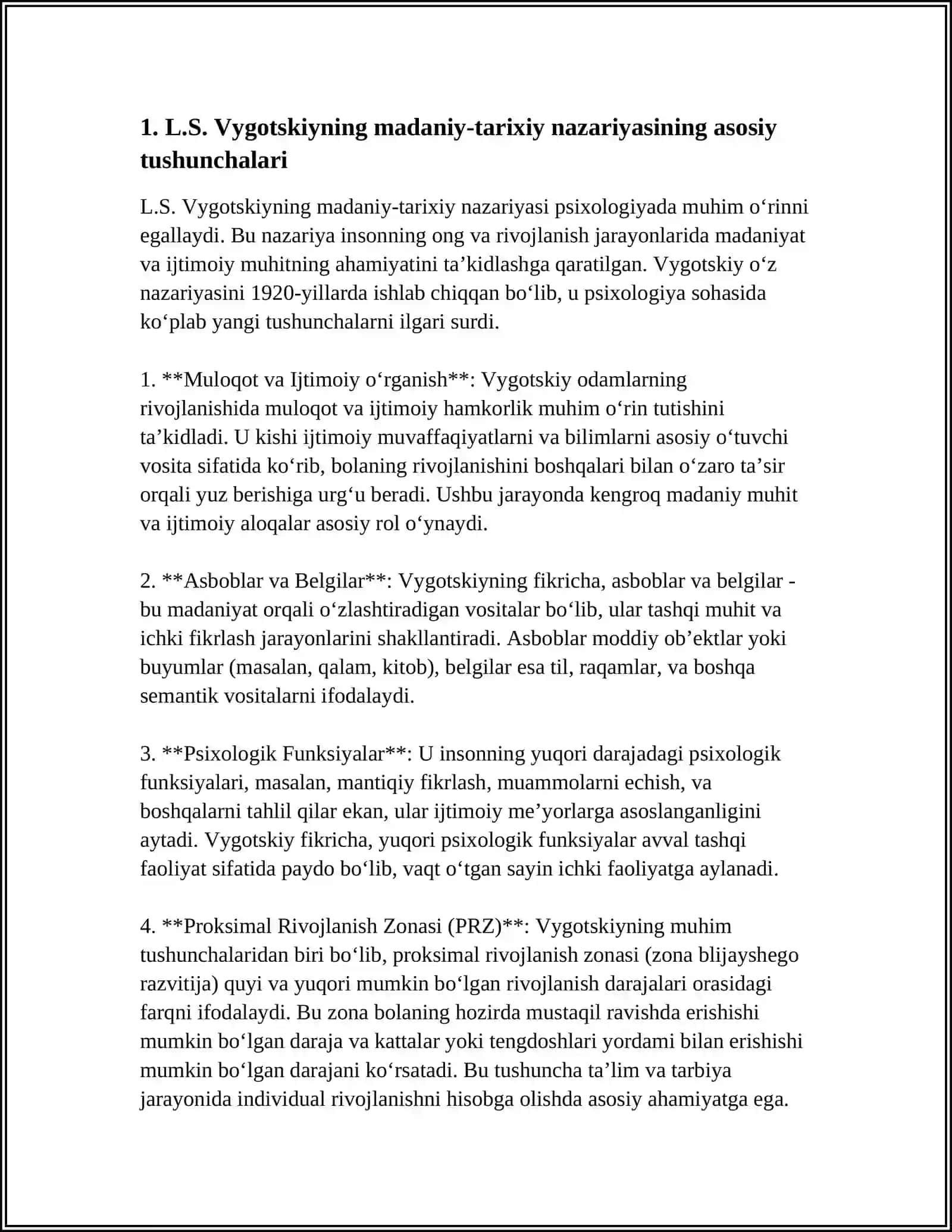 L.S VIGOTISKIYNING MADANIY TARIXIY KONSEPSIYASINING AMALIY AHAMIYATI 3