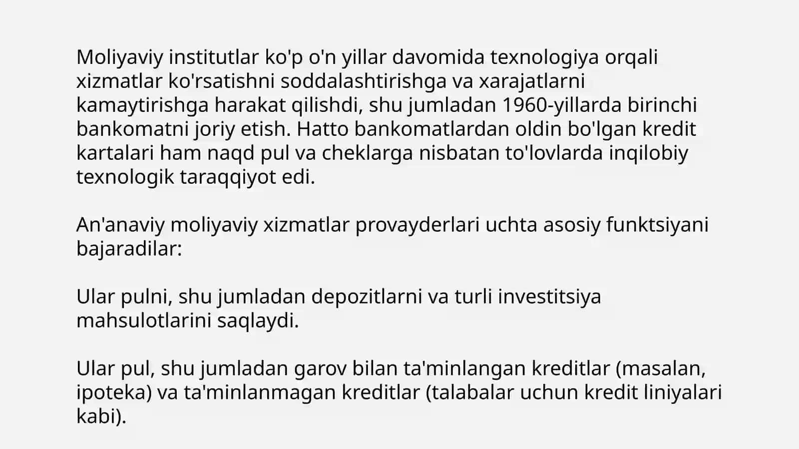 Moliyaviy texnologiya sohalari 3