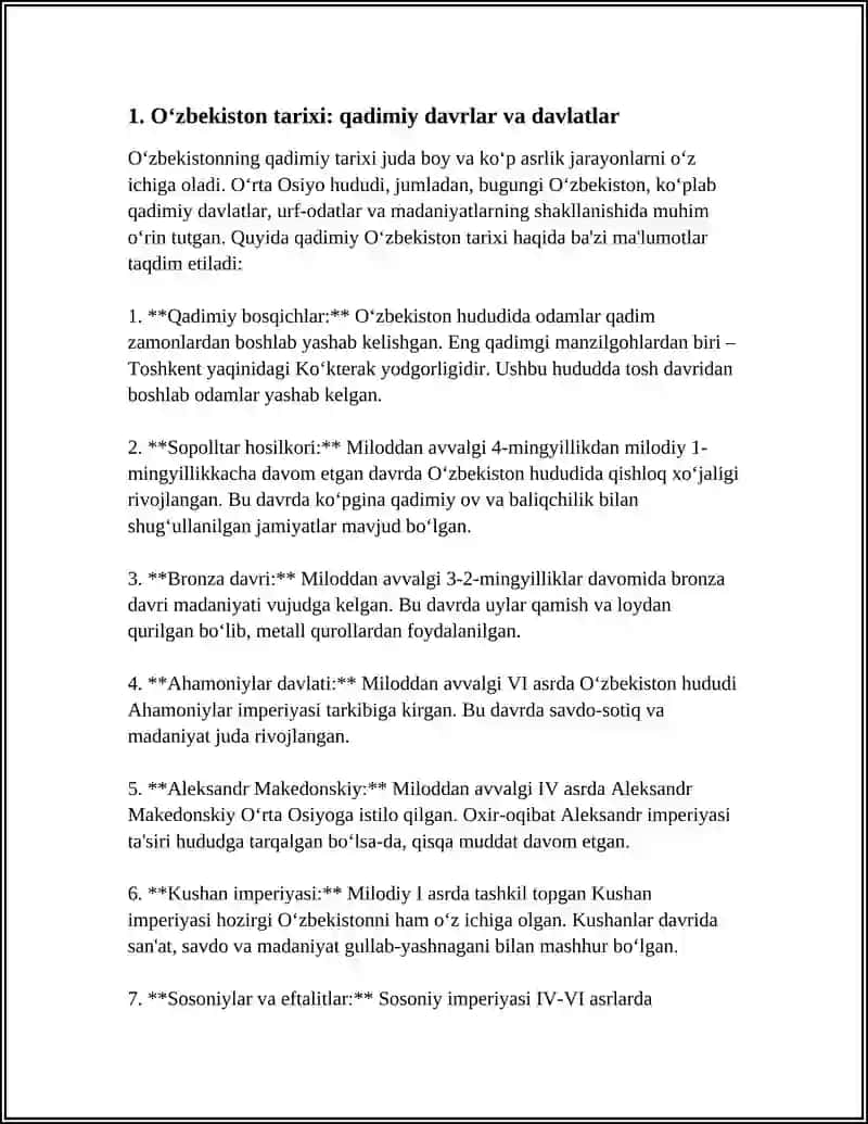 TARIX MILLIY SERTIFIKAT SAVOLLARI 3